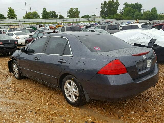 1HGCM56737A153318 - 2007 HONDA ACCORD CHARCOAL photo 3