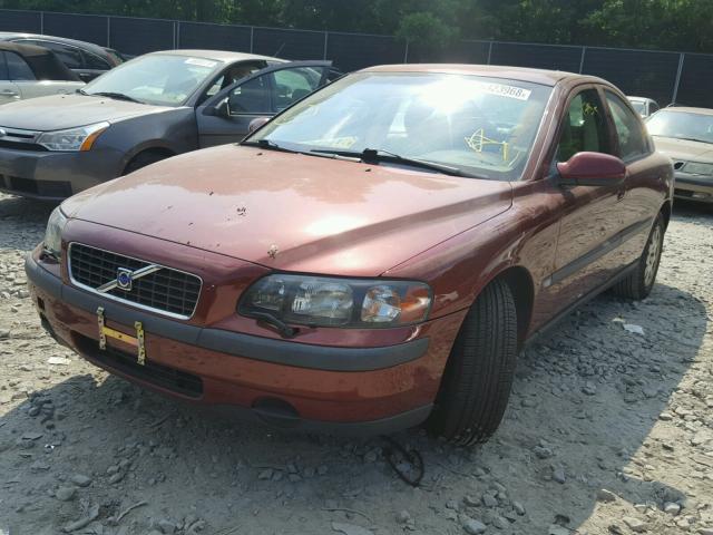 YV1RS61R622112353 - 2002 VOLVO S60 RED photo 2