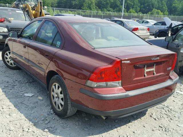 YV1RS61R622112353 - 2002 VOLVO S60 RED photo 3