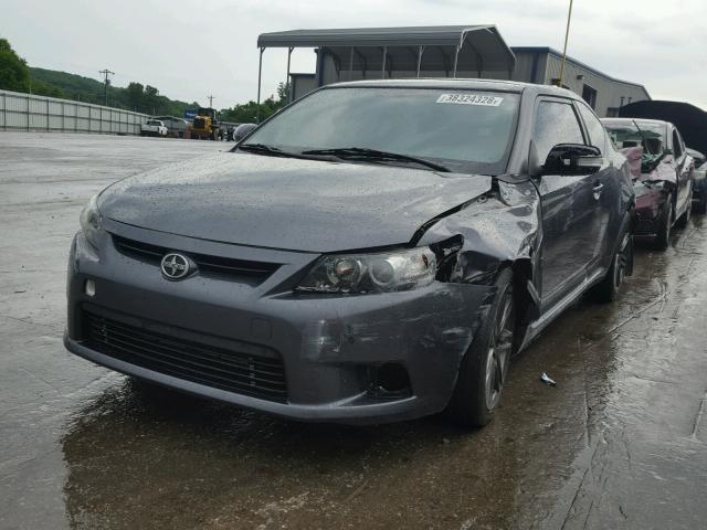 JTKJF5C75B3000496 - 2011 TOYOTA SCION TC GRAY photo 2