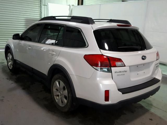 4S4BRDJCXC2224167 - 2012 SUBARU OUTBACK 3. WHITE photo 3