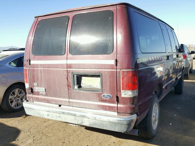 1FBNE31L57DA62776 - 2007 FORD ECONOLINE BURGUNDY photo 4