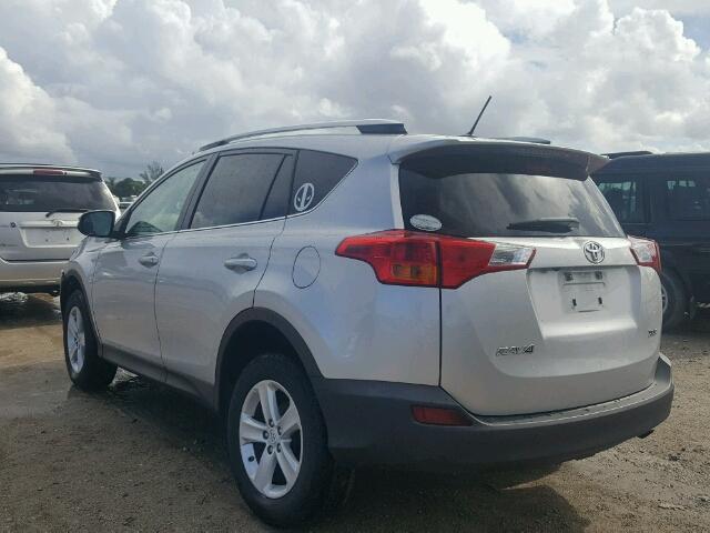 2T3WFREV6EW094096 - 2014 TOYOTA RAV4 XLE GRAY photo 3