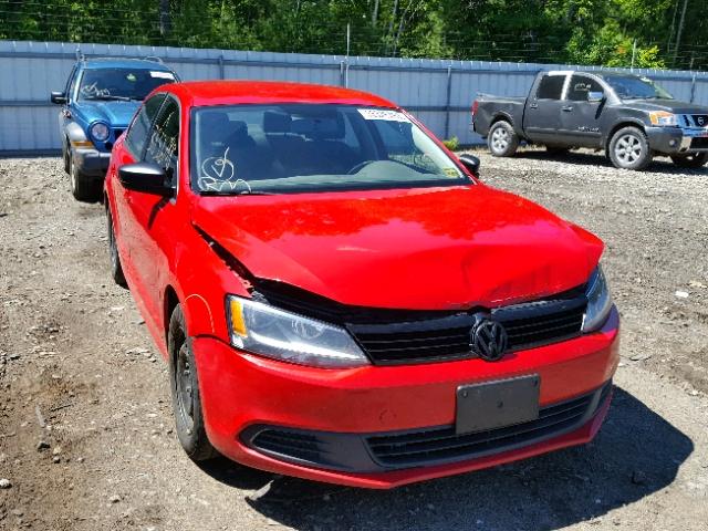 3VW2K7AJ5EM225244 - 2014 VOLKSWAGEN JETTA BASE 红色 照片 1