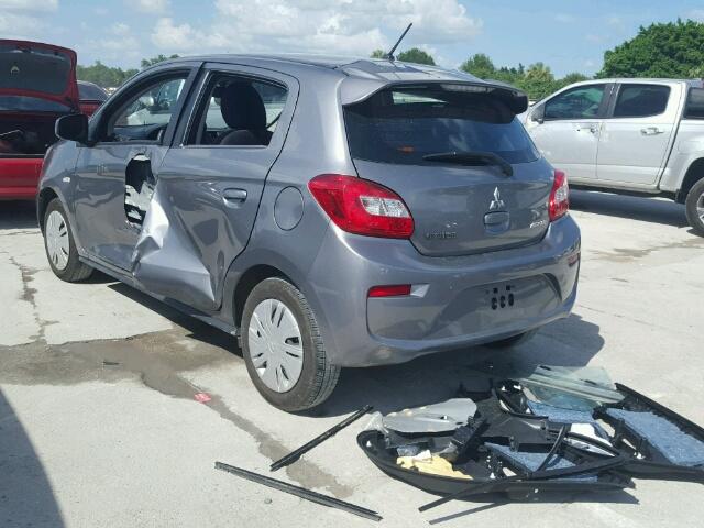 ML32A3HJ8HH010277 - 2017 MITSUBISHI MIRAGE GRAY photo 3