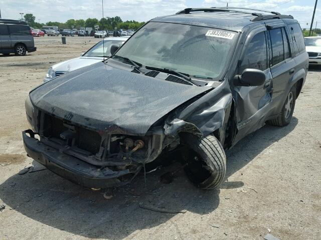 1GNDT13S542188639 - 2004 CHEVROLET TRAILBLAZE BLACK photo 2