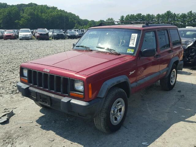 1J4FJ68S7WL172401 - 1998 JEEP CHEROKEE S RED photo 2