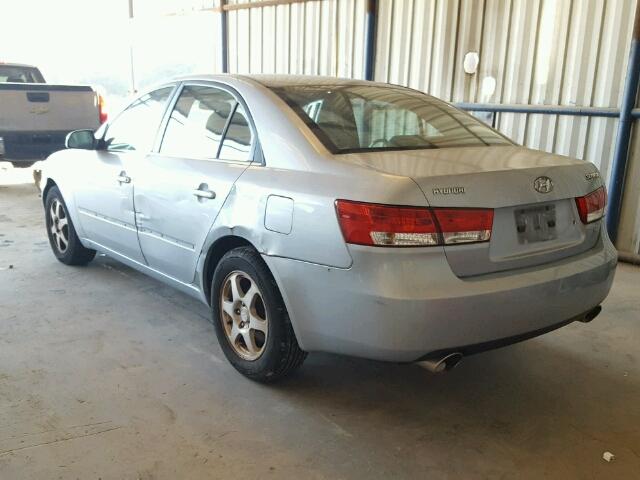 5NPEU46F86H082598 - 2006 HYUNDAI SONATA GLS SILVER photo 3