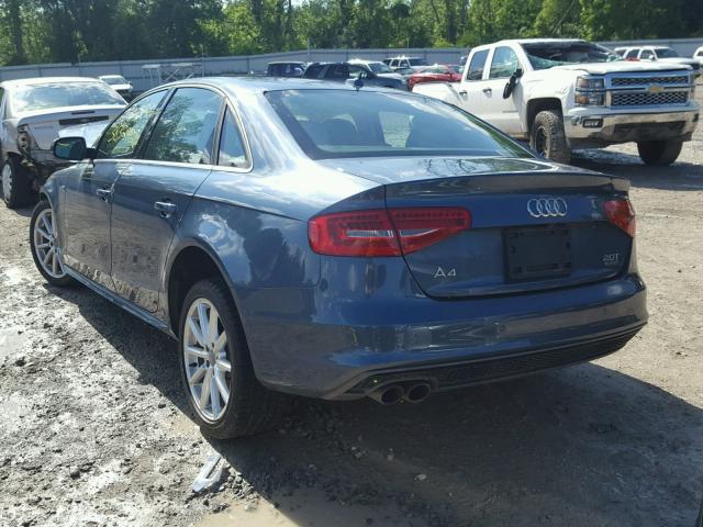 WAUFFAFL2GN006358 - 2016 AUDI A4 PREMIUM BLUE photo 3