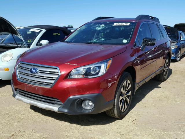 4S4BSENC6H3287773 - 2017 SUBARU OUTBACK 3. MAROON photo 2