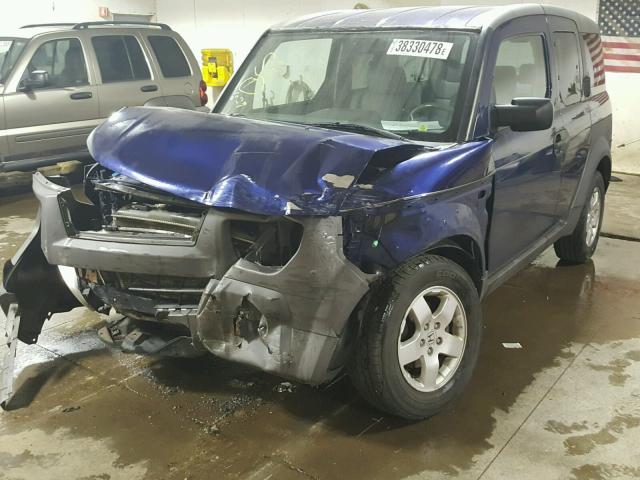 5J6YH285X3L008921 - 2003 HONDA ELEMENT EX BLUE photo 2