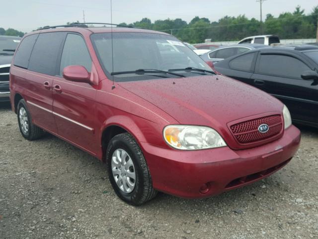 KNDUP132956684874 - 2005 KIA SEDONA EX RED photo 1