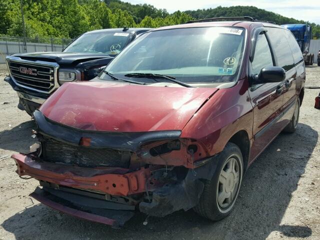 2FMZA51472BA83250 - 2002 FORD WINDSTAR L RED photo 2