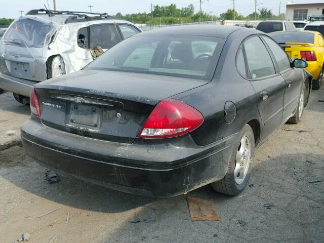 1FAFP53U24A146195 - 2004 FORD TAURUS BLACK photo 4