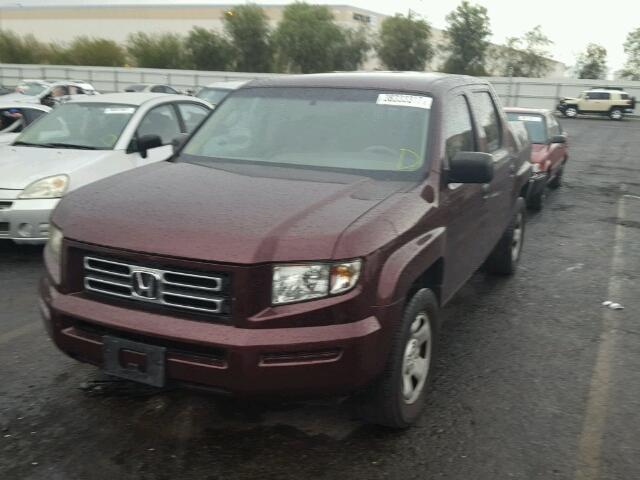 2HJYK16258H508902 - 2008 HONDA RIDGELINE BURGUNDY photo 2