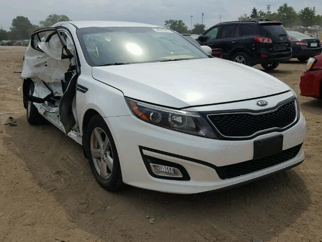 KNAGM4A74F5547514 - 2015 KIA OPTIMA LX WHITE photo 1