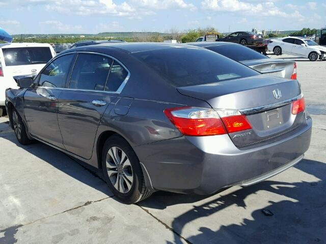 1HGCR2F31EA294964 - 2014 HONDA ACCORD LX GRAY photo 3