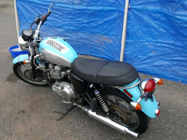 SMT900HN62J140981 - 2002 TRIUMPH MOTORCYCLE BONNEVILLE BLUE photo 3