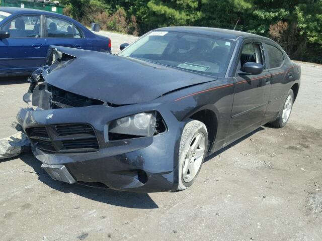 2B3KA43G58H219325 - 2008 DODGE CHARGER BLACK photo 2