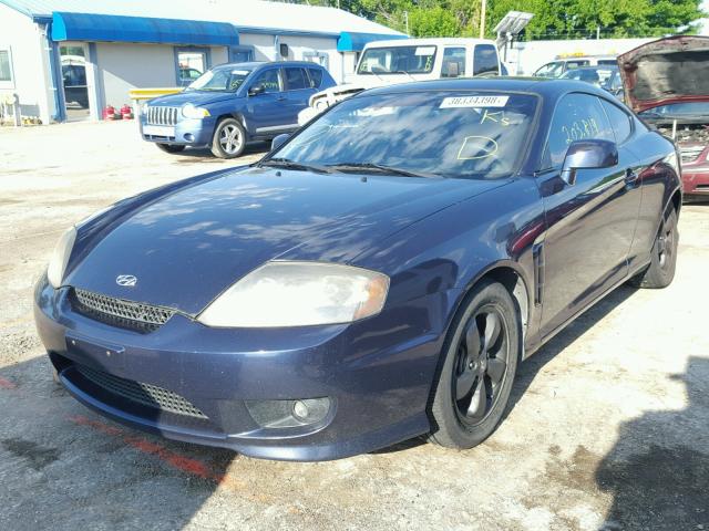 KMHHM65D46U189092 - 2006 HYUNDAI TIBURON GS BLACK photo 2