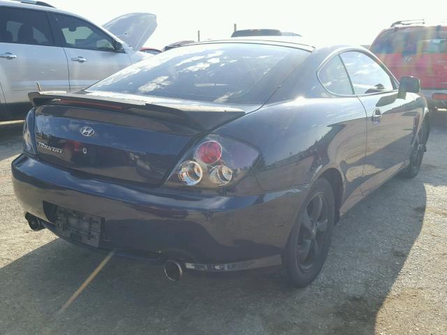 KMHHM65D46U189092 - 2006 HYUNDAI TIBURON GS BLACK photo 4