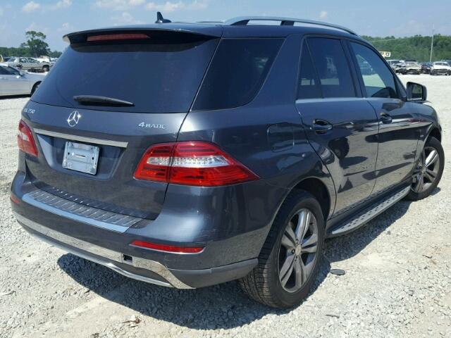 4JGDA5HB6CA008972 - 2012 MERCEDES-BENZ ML 350 4MA CHARCOAL photo 4