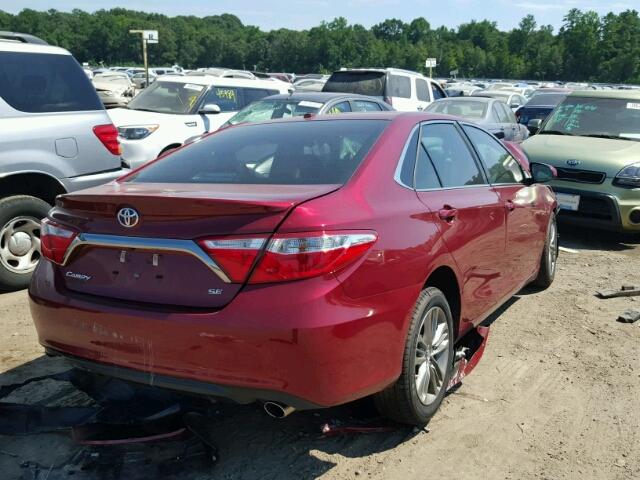 4T1BF1FK0HU778515 - 2017 TOYOTA CAMRY MAROON photo 4