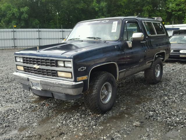 1GNEV18K4LF121559 - 1990 CHEVROLET BLAZER V10 BLUE photo 2