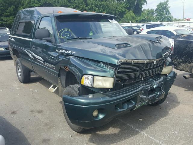 1B7HF16YXXS303063 - 1999 DODGE RAM 1500 GREEN photo 1