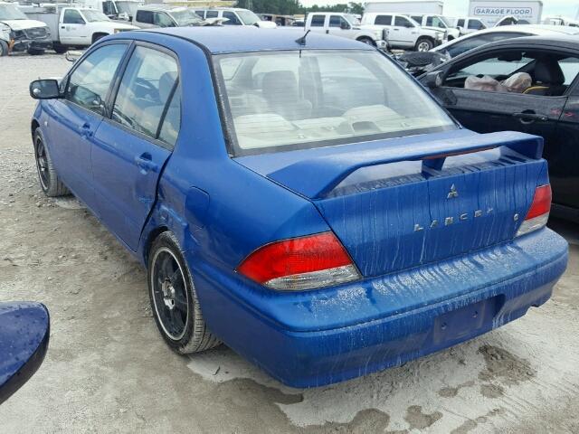 JA3AJ26E82U024914 - 2002 MITSUBISHI LANCER ES BLUE photo 3