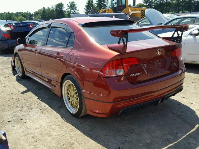 2HGFA555X8H704725 - 2008 HONDA CIVIC SI RED photo 3