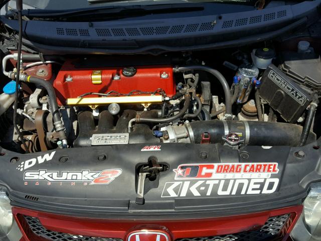 2HGFA555X8H704725 - 2008 HONDA CIVIC SI RED photo 7