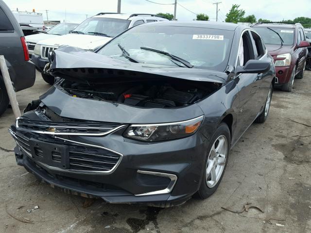 1G1ZB5STXHF280646 - 2017 CHEVROLET MALIBU LS GRAY photo 2