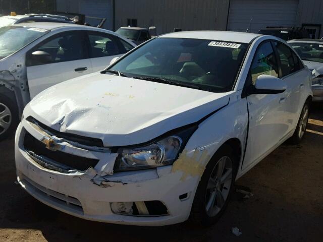 1G1PE5SB0D7120835 - 2013 CHEVROLET CRUZE LT WHITE photo 2