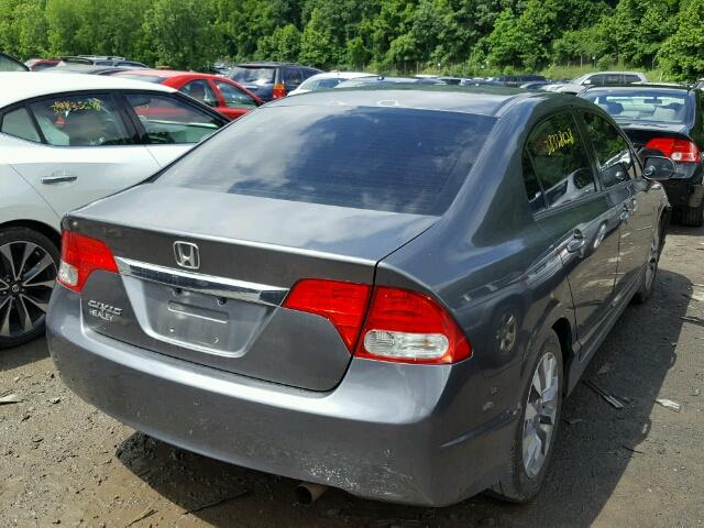 2HGFA15989H504021 - 2009 HONDA CIVIC EXL ნაცრისფერი ფოტო 4