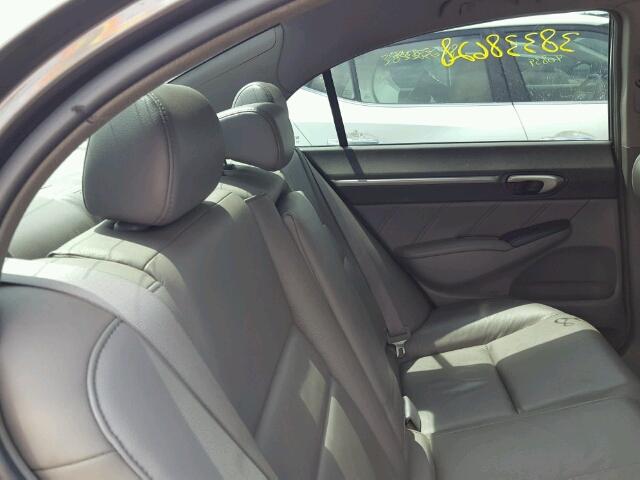 2HGFA15989H504021 - 2009 HONDA CIVIC EXL ნაცრისფერი ფოტო 6