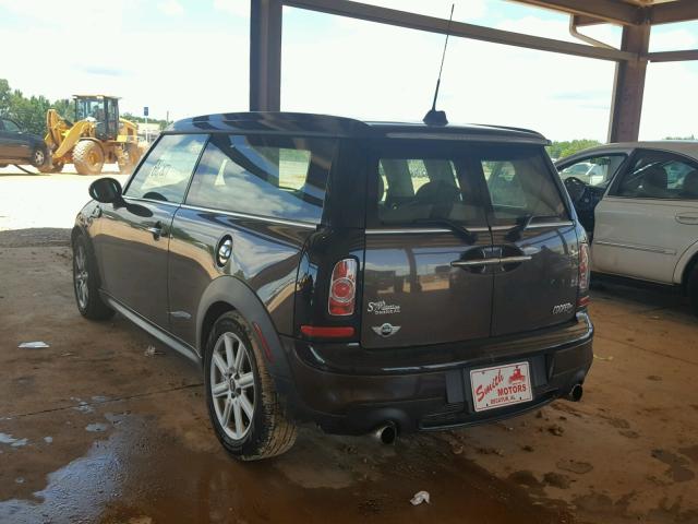 WMWZG3C51BTY36345 - 2011 MINI COOPER S C BROWN photo 3