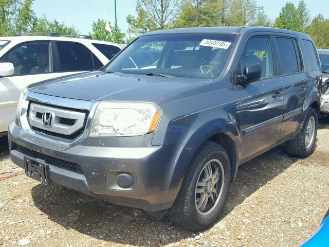 5FNYF38299B008220 - 2009 HONDA PILOT LX BLUE photo 2