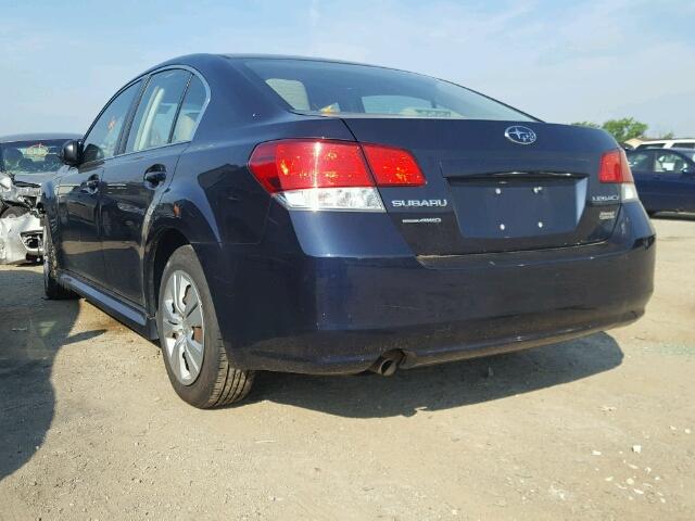 4S3BMCA63D3026310 - 2013 SUBARU LEGACY 2.5 BLUE photo 3