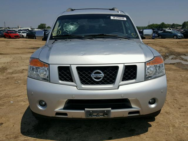 5N1AA08C48N629285 - 2008 NISSAN ARMADA SE SILVER photo 9