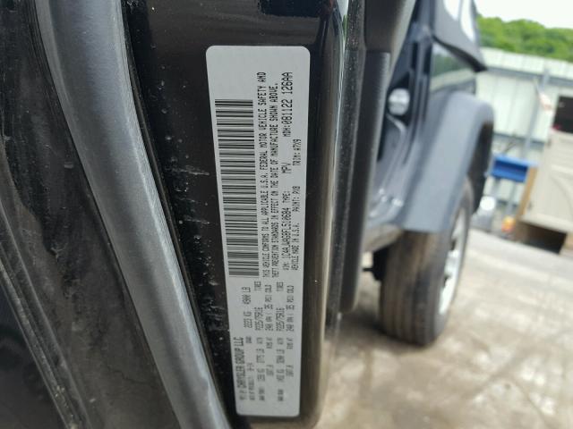 1C4AJWAG8FL510684 - 2015 JEEP WRANGLER S შავი ფოტო 10