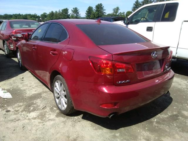 JTHCK262572012122 - 2007 LEXUS IS 250 RED photo 3