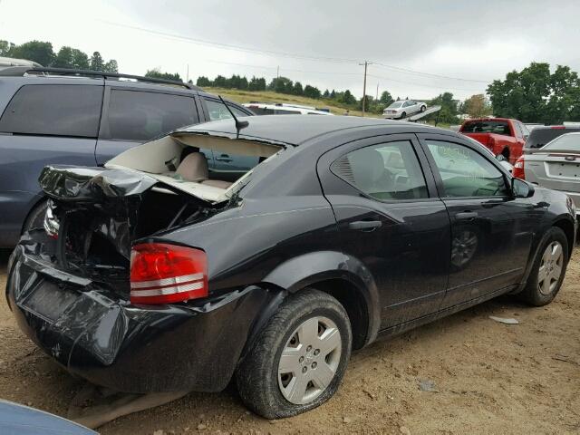 1B3LC46K48N165974 - 2008 DODGE AVENGER SE BLACK photo 4