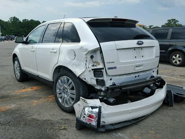 2FMDK3KC9ABA02331 - 2010 FORD EDGE WHITE photo 3