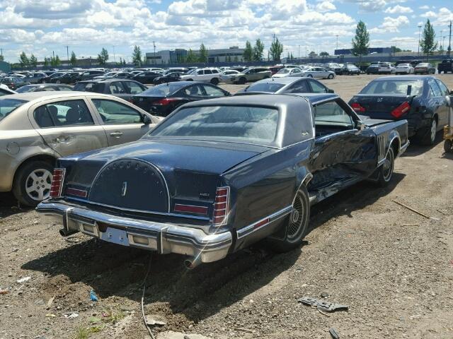 9Y89S661283 - 1979 LINCOLN CONTINITAL BLUE photo 4