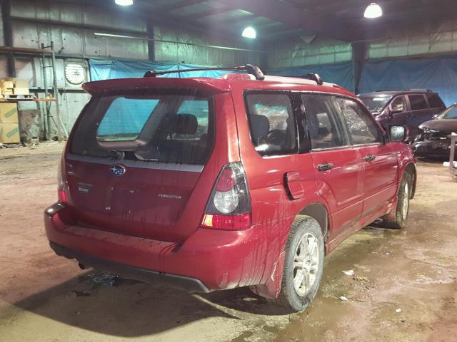 JF1SG66648H714252 - 2008 SUBARU FORESTER S 红色 照片 4