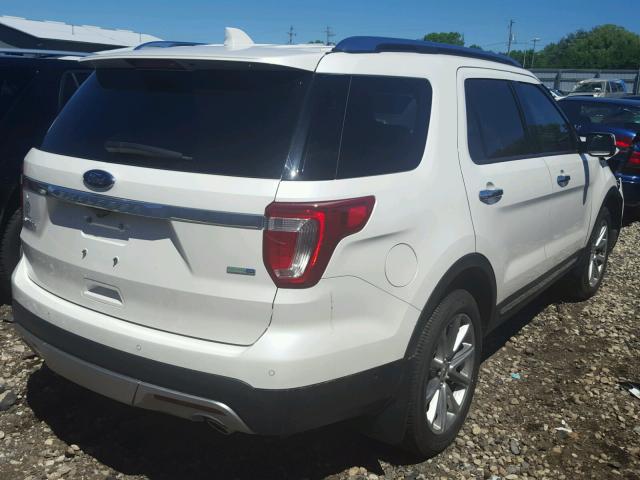 1FM5K8F87GGB40202 - 2016 FORD EXPLORER L WHITE photo 4