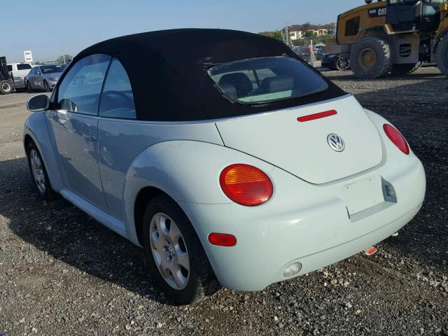 3VWCK21Y33M318362 - 2003 VOLKSWAGEN NEW BEETLE 蓝色 照片 3
