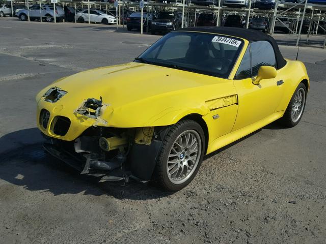 WBACN53431LJ58033 - 2001 BMW Z3 3.0 YELLOW photo 2