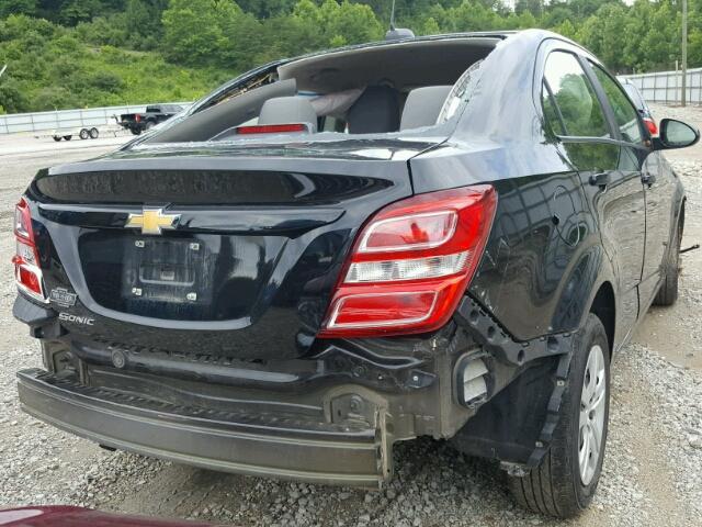 1G1JB5SH3H4144119 - 2017 CHEVROLET SONIC LS 黑色 照片 4